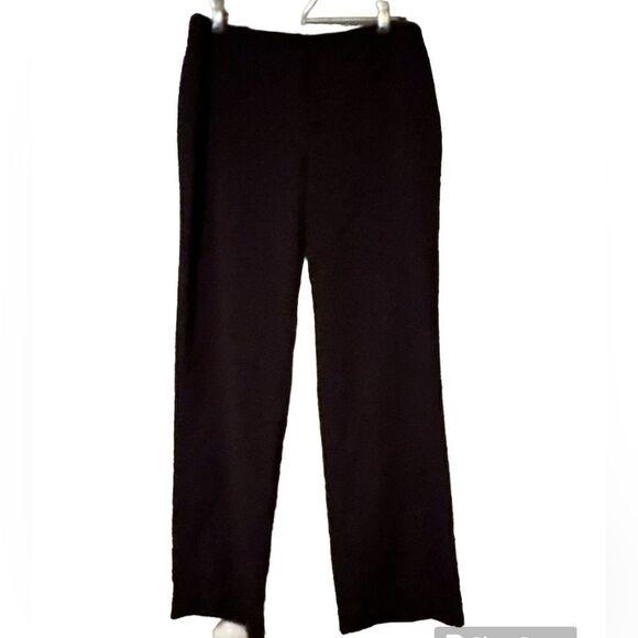 Tahari Black Cropped Pants Size O Slacks Sleek Look - Picture 1 of 7
